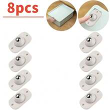 8/12pcs Multi-Function Storage Box, Adhesive Omnidirectional Caster Wheels, Suitable For 360° Rotation