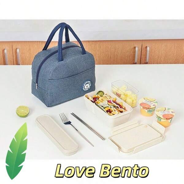 New Bestselling 1pc Bear Pattern Insulated Lunch Bag - Waterproof & Portable, Suitable For School And Office - Keeps Food Fresh & Flavorful Lunch Box Bag, Thermal Aluminum Foil, Bento Box, Tote, Kitchen Picnic