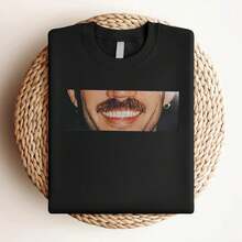 180g Pure Cotton Dom Dolla Shirt  Dom Dolla Merch   Rave Clothes  Rave Shirt  House Music Shirt  EDM Shirt  Festival Outfit  John Summit  Unisex Top For Everyday Wear Designer Clothes Summer Comfortable Streetwear Versatile For Women Homme Casual Soft Stretched Slightly Stylish Print Round Neck Short Sleeve - 黑色 - 查看 3