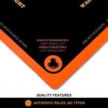 Estera de Mahjong con reglas para la mesa, set de viaje de Mahjong, antideslizante y silencioso, incluye 2 dados y 1 bolsa de almacenamiento de terciopelo de coral para la estera de Mahjong, cartas de Mahjong 2025 (negro) - Blanco y Negro - Ver 5