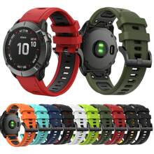 26mm Watch Band Compatible With Garmin Fenix 7X/ Fenix 6X/ Fenix 5X/ Fenix 8 51mm/ Tactix Delta,Soft Silicone Replacement Quickfit Bands For Fenix 3/3 HR,Fenix 5X Plus/6X Pro/Descent MK1/Enduro