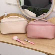 1 Stück Reise Make-up Tasche mit Kissen-Organizer Design - große Kapazität, Premium Qualität, tragbar für Reisen