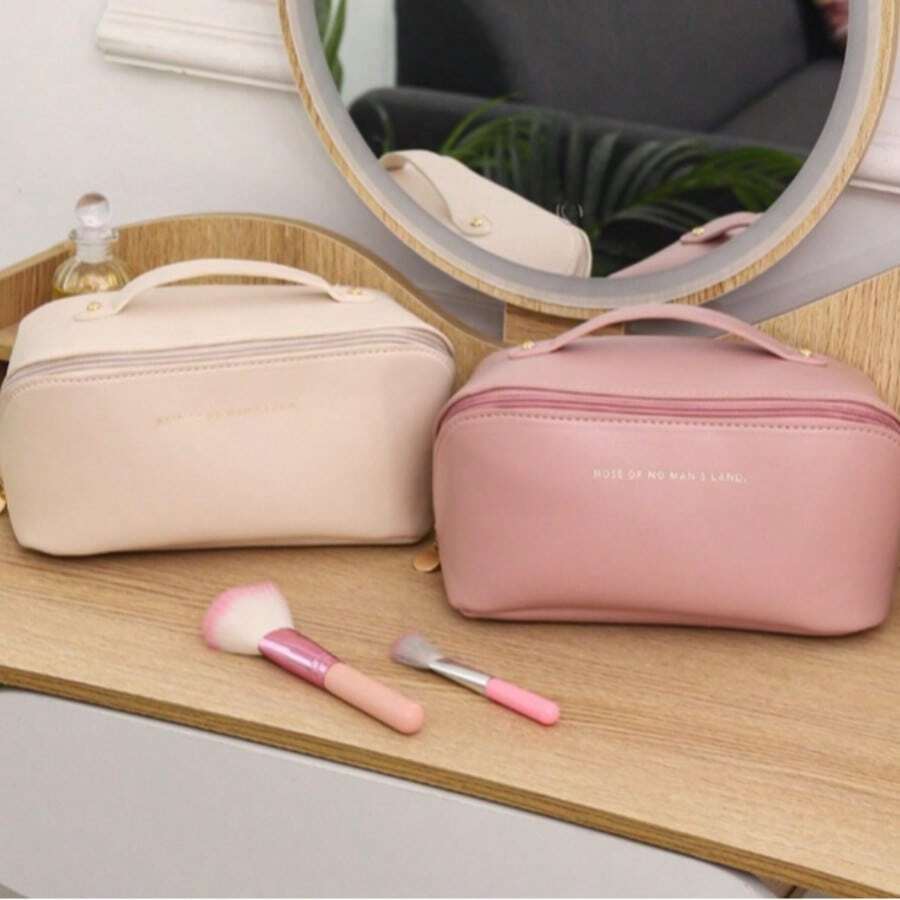 1 Stück Reise Make-up Tasche mit Kissen-Organizer Design - große Kapazität, Premium Qualität, tragbar für Reisen