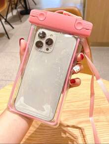 1 Waterproof Phone Bag, Suitable For Phone Models Under 8 Inches, Suitable For Beach Swimming - 粉色 - 查看 1