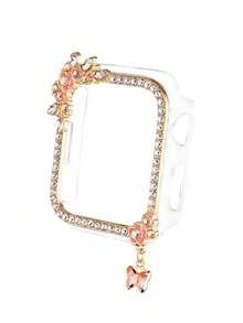 1 Dây đeo/Vỏ đồng hồ lấp lánh thời trang tương thích với Apple Watch SE/8/7/6/5/4 Series 40/41mm và 44/45mm, Thiết kế vỏ rỗng độc đáo với chất liệu vỏ cứng PC + Khung kim loại đính đá nhiều màu, Màn hình cảm ứng trực tiếp không có độ trễ, Nhẹ và bền, Dây đeo kim loại có chốt gập có thể điều chỉnh, Quà tặng tuyệt vời - Phụ kiện đồng hồ (Vỏ và dây đeo đồng hồ được bán riêng) - Nhiều màu - Xem 22