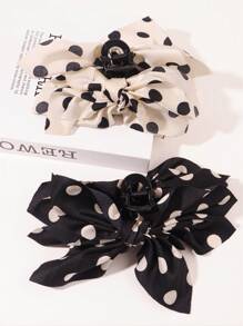 1 pieza Elegante pinza de pelo con topos, diseño de moda simple para la frente y el moño, accesorio versátil
