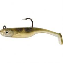 Strike King (SKHM338-504) Homing Minnow Fishing Lure, Pre-Rigged Soft Plastic Swimbait, Optimized Live Sonar, Realistic Minnow Profile, 3-Inches, 3/8-Ounce, 3/0 Hook, 3-Pack, AYU - 1 - View 4