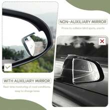 2pcs Car Rearview Mirror Car Blind Spot Mirror 360 Car Reversing Auxiliary Mirror Glass Borderless Fan-Shaped Small Round Mirror