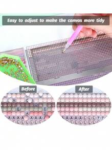 2/6 Pieces Diamond Drawing Ruler Stainless Steel Diamond Mesh Ruler 5D Diamond Drawing Ruler Tool DIY Drawing Ruler Belt 1020 240 520 Blank Mesh Diamond Painting Repair Tool Suitable For DIY Art Crafts