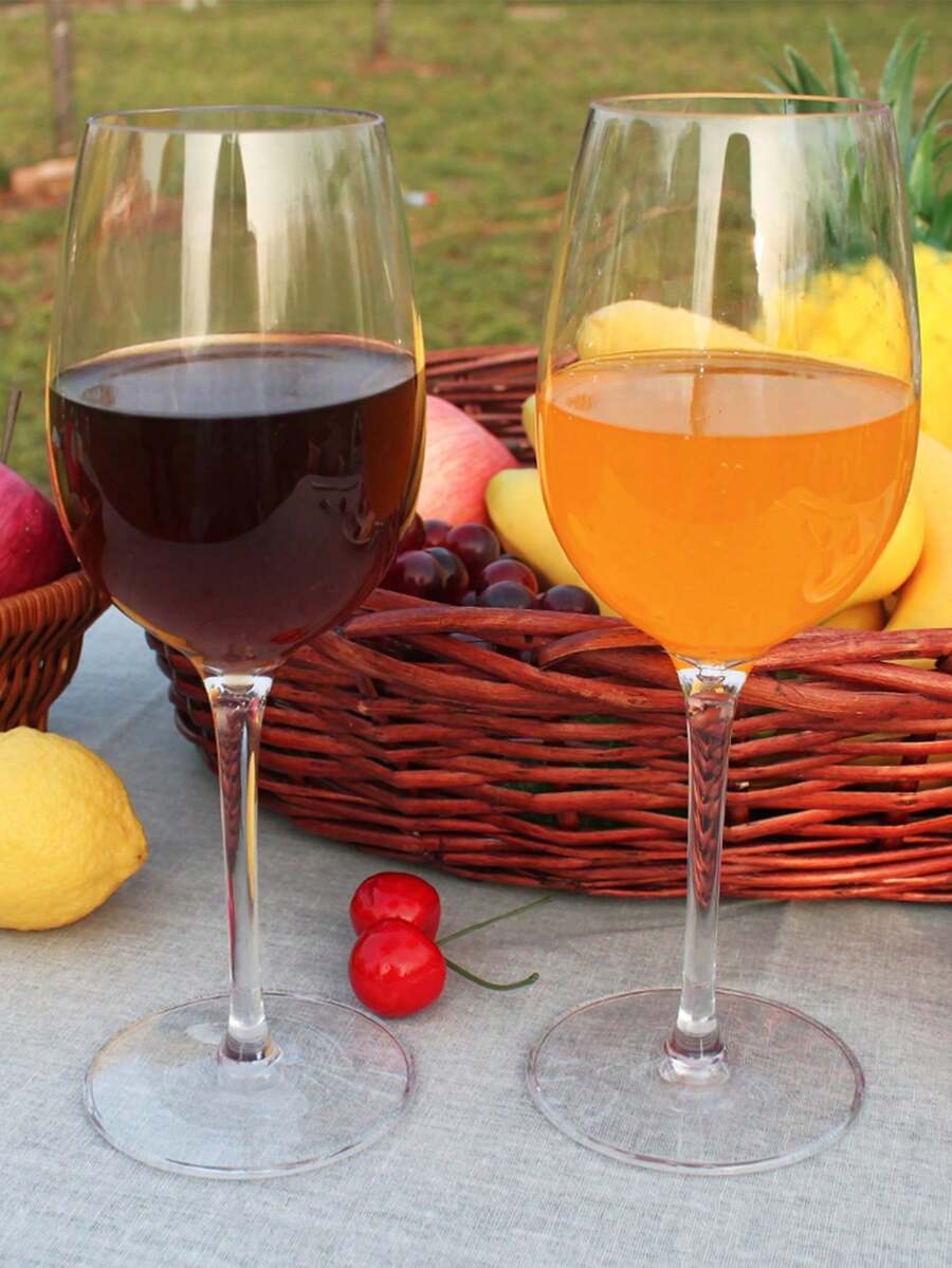 12/6/2pcs Acrylic Champagne Glasses, Unbreakable, Reusable, Vintage-Style Champagne Glasses, Perfect For Christmas And Birthday Parties, Outdoor And Indoor Gatherings, Family Parties, Friend Get-Togethers, Valentine's Day, Back-To-School Season, And New Year's Gifts (New And Old Styles Sent Randomly). - Transparent - View 1