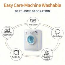 户外防水抱枕套 4 件套花卉印花波西米亚风农舍户外抱枕套适用于露台家具花园 - 彩色 - 查看 5