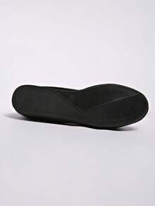 优雅蝴蝶结细节女式平底鞋 - 圆头一脚蹬软底平底鞋，轻便舒适 - 时尚蝴蝶结设计展现优雅风格 - 经典、优雅、百搭 - 黑色 - 查看 9