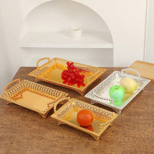One Nordic Style Coffee Table Fruit Tray Creative Fashionable Simple Candy Tray Home Use Modern Living Room Metal Ornament Wedding Gift,Kitchen,Christmas Gift