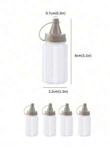 1/4/8pcs Mini Sauce And Ketchup Bottle, Portable Seasoning Squeeze Bottle, Leak Proof Plastic Spice Squeeze Bottle, Easy To Squeeze, Easy To Clean, Salad Dressing And Tomato Sauce Dispenser, Suitable For Outdoor Camping, Office Lunch Box, Portable Picnic Container, Kitchenware And Seasoning Spice Tools, Kitchen Accessories