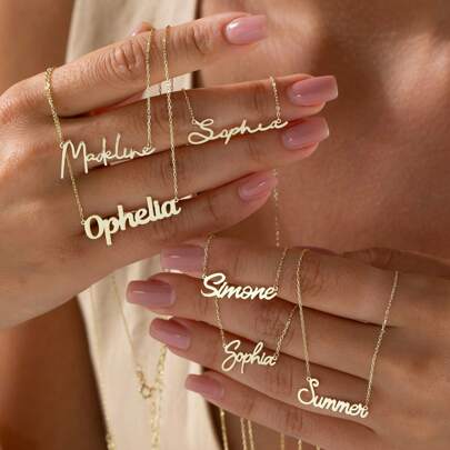Collar de acero inoxidable para mujer 2025 Graduación, personalizado, joyería de acero inoxidable para mujer, negro, plateado, dorado, elegante, colorido, vintage, simple, unisex, casual, lindo, personalizado, único, regalos ideales para él, regalos ideales para ella, novia, novio, papá, mamá, familia, amigos, para aniversarios, para cumpleaños, para graduación, para baile de graduación, para fiestas, joyería y relojes, joyería de moda personalizada, collares de moda personalizados