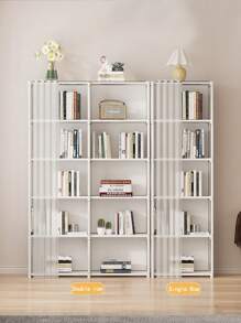 1pc Portable Closet Organizer, Multifunctional Cube Bookcase, Storage Shelves With Curtain, 31.5"W X 15.7"D, Freestanding Assembly, For Bedroom, Living Room, Kitchen, Office, Holidays, Christmas Gift