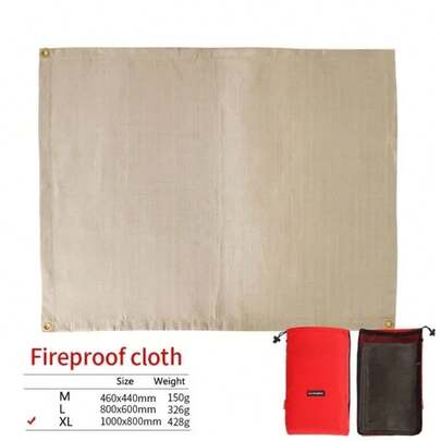 Outdoor Camping Fireproof Cloth Picnic Barbecue Insulation Mat Flame Retardant High Temperature Fire Blanket Fiberglass Mat
