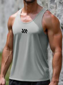 Camiseta de tirantes para hombre, espalda de tirantes, cuello en U ancho, transpirable y que absorbe la humedad, ligera y elástica, con aberturas amplias para los brazos, para entrenamiento, culturismo, levantamiento de pesas y correr