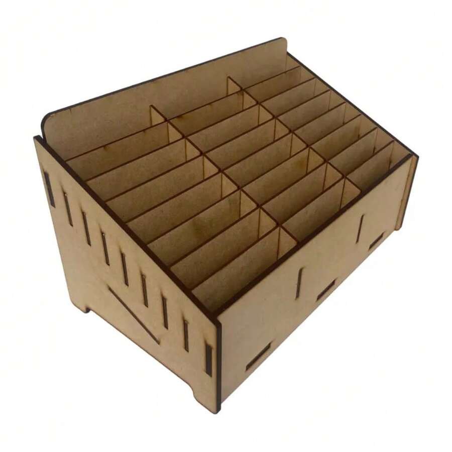 Trimplot Laser MDF Display Organizer Box For 24 Cell Phones - Brown - View 1