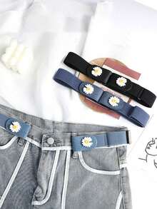1 Piece Children's Elastic Adjustable Buckle-Less Invisible Belt, Jeans Pants Slouchy Stretch Belt, Boy's And Girl's,Slim Waist Belt - Buckle-Less Comfort, Adjustable And Elasticity, Boy's And Girl's Invisible Fit, Comfortable Stretch, Universal Size - Multicolor - View 4