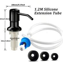 不锈钢皂液器延长管套件 厨房水槽液体皂液器 浴室乳液洗涤剂手动按压泵 厨房用品 厨房配件 厨房工具 - 均碼 - 查看 9