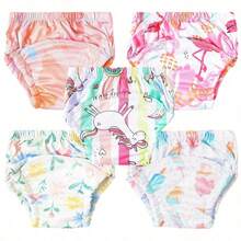 5pcs Reusable Baby Training Pants, Waterproof Washable Infant Cloth Diaper Covers, Breathable Potty Training Underwear - Multicolor - View 8