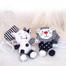 Baby Toy Cartoon Animal Plush Hanging Rattle Toy, Soft Plush Toy With Bell For Use In Crib, Car Seat & Stroller, Best Birthday Gift For Newborn 0-18 Months