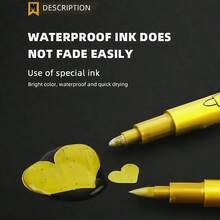 1/4/6/8 件金色和银色永久性记号笔 - 防水，适用于 DIY 工艺品、树脂艺术和办公用品，非常适合剪贴簿、婚礼签名、生日和活动装饰 - 艺术绘画材料，非常适合复活节和圣诞节装饰