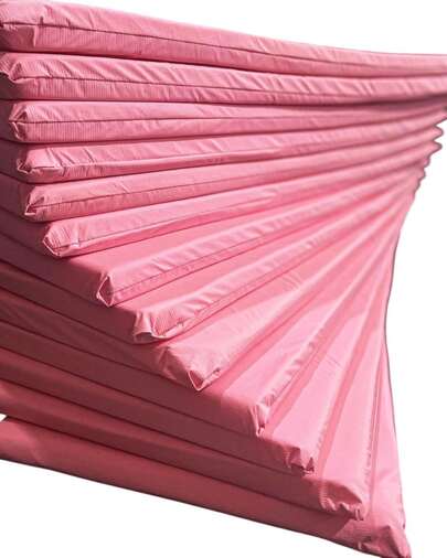1 Colchonete Rosa Pink Para Escolas E Creches  90x40x3 com Espuma Macia Impermeável Compacto D23