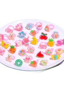 Sanrio 20/50pcs Cartoon Ring Surprise Mystery Bags, Birthday Gift - Unique DIY Handicrafts & Outdoor Garden Decor (Random)