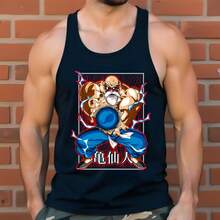 PLAYERA OLIMPICA ANIME GOKU GYM DEPORTIVA URBAN CASUAL BOXEO MODA FITNESS ENTRENAMIENTO EJERCICIO ATLETISMO POWERLIFTING PESAS CULTURISMO OH187 - Negro - Ver 1