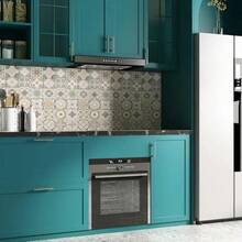 1 卷哑光蓝色自粘壁纸 15.7 英寸 X 39.3/118.1/196.8 英寸 防水可移除厚无缝动物风格图案纯绿色装饰壁纸适用于家具橱柜厨房和浴室防水墙面覆盖自然美学易于粘贴墙贴 DIY 装饰墙纸房间装饰墙面装饰卧室客厅装饰