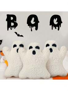 万圣节幽灵枕头派对装饰鬼形靠垫万圣节快乐填充家居装饰怪异装饰抱枕沙发床卧室室内 - 彩色 - 查看 1