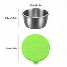 6 件/1 件 304 不锈钢沙拉酱容器，可爱迷你食品储存容器 - 免费、防漏、微波炉和冰箱友好 - 非常适合调味品、沙拉酱、番茄酱、酱油、蜂蜜 - 可重复使用的方形午餐盒和野餐必需品