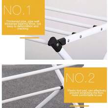 NetHong Heavy Duty Airer Clothes Drying Rack Clothes Horse Indoor Outdoor Laundry Rack - White - View 7