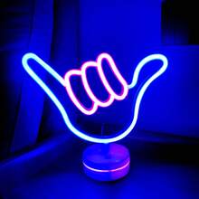 1pc Game Controller Neon Light Sign, Battery Or USB Powered, Alien, Star, Thunder, Lightning Flame Neon LED Decorative Light For Gamer Room Decor, Live Streaming, Party, Home, Wall Decor, Christmas