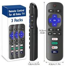 3 Pack Replacement Remote Control Only For Roku TV Compatible For  Roku Hisense Roku Sharp  Onn Roku Not For Roku Stick And Box 65hj - 3p cho Roku - Xem 6