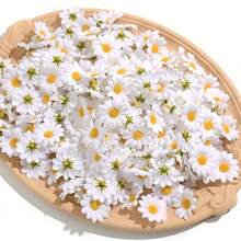 100朵优雅白色雏菊仿真花，适用于帽子装饰、蛋糕装饰、DIY工艺品、房间装饰、婚礼装饰等。 - 彩色 - 查看 14