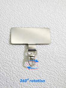 1pc 360° Rotatable Stainless Steel Phone Lanyard Connector, Ultra-Thin Metal Clip Suitable For Phone Cases, Phones And Phone Accessories - Multicolor - View 6