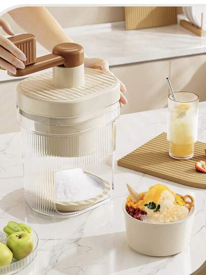 Manual Ice Shaver, Homemade Snow Cone/Slush Maker, Hand Crank Crushed Ice Tool, Household Small Shaved Ice Machine, Halloween And Christmas Party Supplies