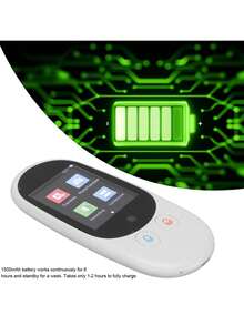 Dispositivo portátil de traducción de voz inteligente 2.4in pantalla táctil traducción bidireccional en tiempo real - Blanco - Ver 8