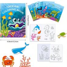 Livre de coloriage DIY sur le monde sous-marin et la vie marine, livre d'activités thématique océanique créatif avec des créatures marines fascinantes, convient pour des projets artistiques, le soulagement du stress, l'apprentissage et un excellent cadeau pour les passionnés de l'océan