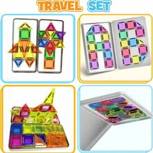 4-8 Years Old Children's Magnetic Building Blocks, Preschool Toys, Magnetic Construction Toys, STEM Outdoor Kids Toys, Gifts For Boys And Girls Over 3 Years Old, Pocket-Sized Mini Blocks, Classroom Essential, Random Colors