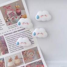 8件热销可爱闪亮流汗云冰箱贴。磁性磁铁，石质树脂白云水杯装饰，留言贴纸，个性化礼品，家居装饰，家居用品，厨房装饰，厨房用品，冰箱装饰，节日最佳礼物，