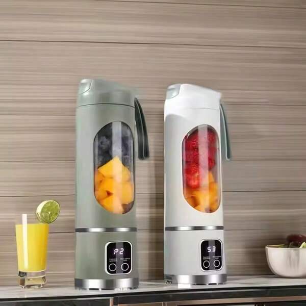 Exprimidor eléctrico portátil mini con carga USB de 1300mAh, una máquina para hacer jugo fresco y batidos en la cocina