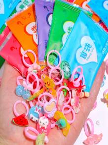 Sanrio 20/50pcs Cartoon Ring Surprise Mystery Bags, Birthday Gift - Unique DIY Handicrafts & Outdoor Garden Decor (Random)