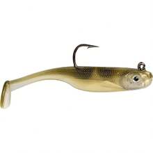 Strike King (SKHM338-504) Homing Minnow Fishing Lure, Pre-Rigged Soft Plastic Swimbait, Optimized Live Sonar, Realistic Minnow Profile, 3-Inches, 3/8-Ounce, 3/0 Hook, 3-Pack, AYU - 1 - View 5