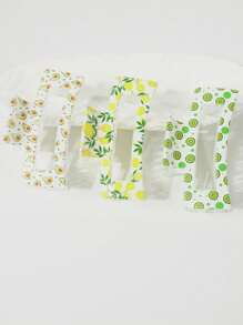 3pcs/1pc New Cute Fruit Design Hair Claw Clips, Strawberry & Cherry Hair Clips, Square Red And Green Hair Claws, Thick & Thin Hair Non-Slip Styling Alligator Hair Clips For Women & Girls Fashion Hair Accessories