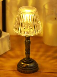 1pc Mini LED Crystal Desk Lamp Acrylic Diamond Table Lamp LED Night Lights Bedside Lighting Light For Bedroom Decorations,Home Decor Mini Table Lamp,Room Decor Night Light,Mini Desktop Projection Lamp