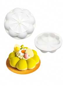 Silicone Mousse Cake Mold, Sunflower, Spiral, Pearl, St. Anne Flower Shaped Cake Mold, Baking Pastry Mold, French Dessert Cheesecake Round Non-Stick Cake Mold, Reusable And Washable Silicone Mold